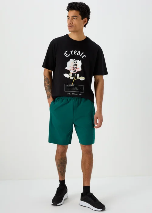 US Athletic Teal Cargo Shorts - XS Image 1