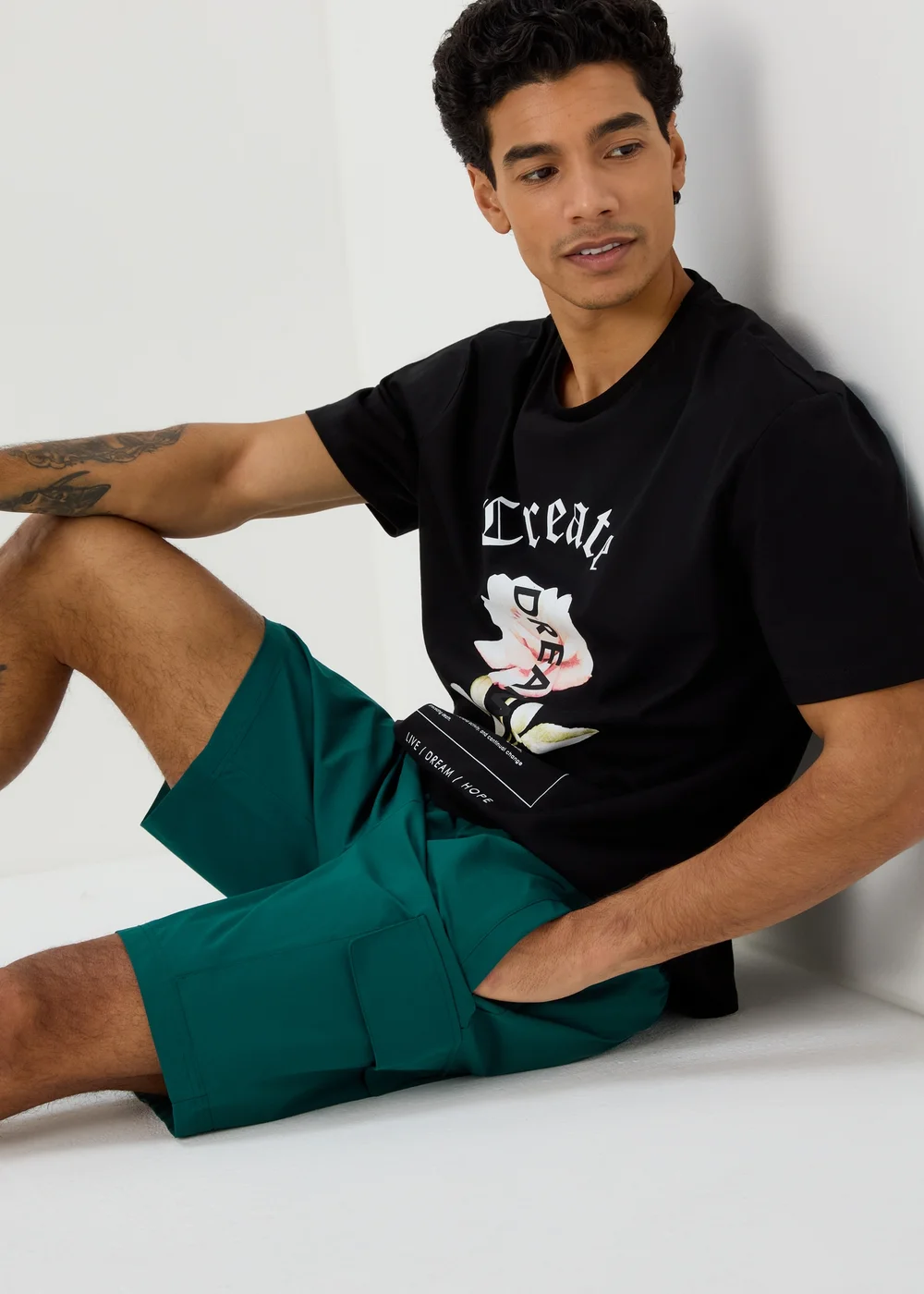 US Athletic Teal Cargo Shorts - XS Image 4