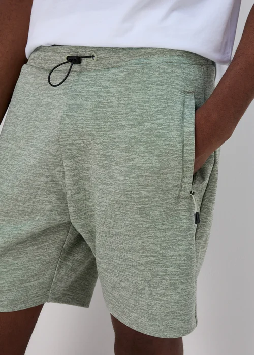 US Athletic Green Dual Tone Bonded Jogger Shorts - XS Image 3