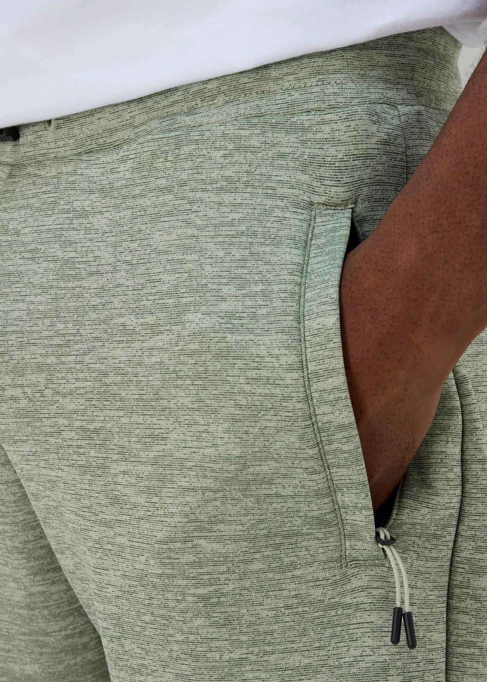US Athletic Green Dual Tone Bonded Jogger Shorts - XS Image 5