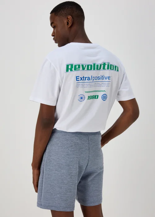 US Athletic Blue Dual Tone Bonded Jogger Shorts - XS Image 2