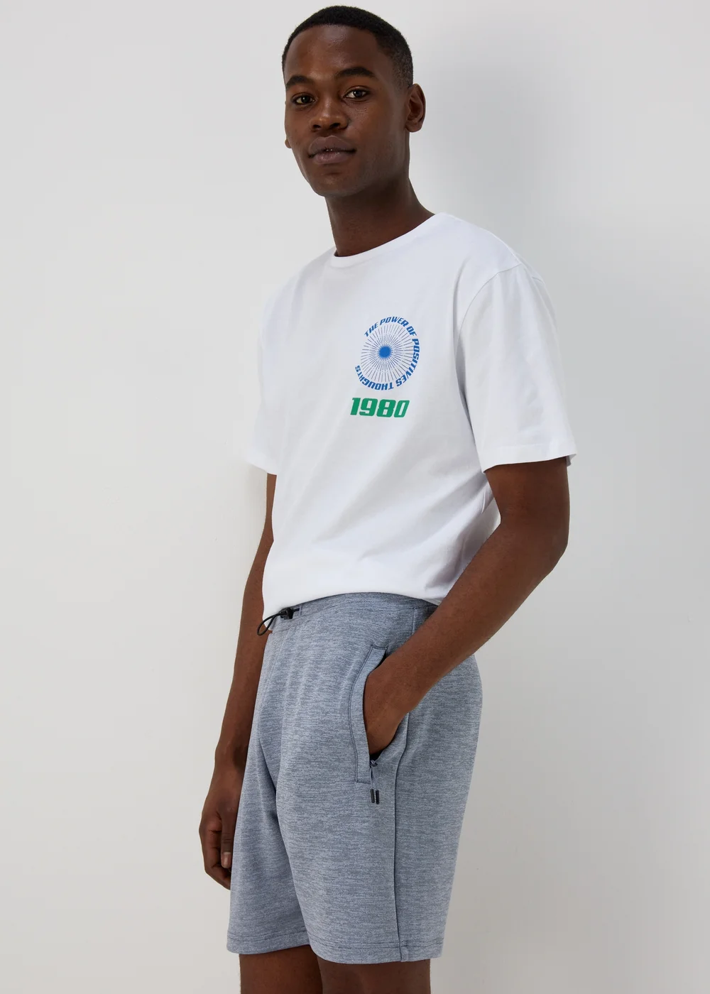 US Athletic Blue Dual Tone Bonded Jogger Shorts - XS Image 1