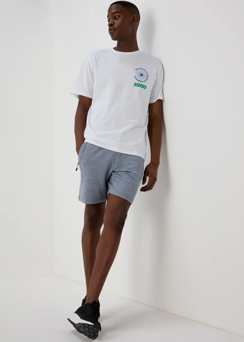 US Athletic Blue Dual Tone Bonded Jogger Shorts - XS Image 4