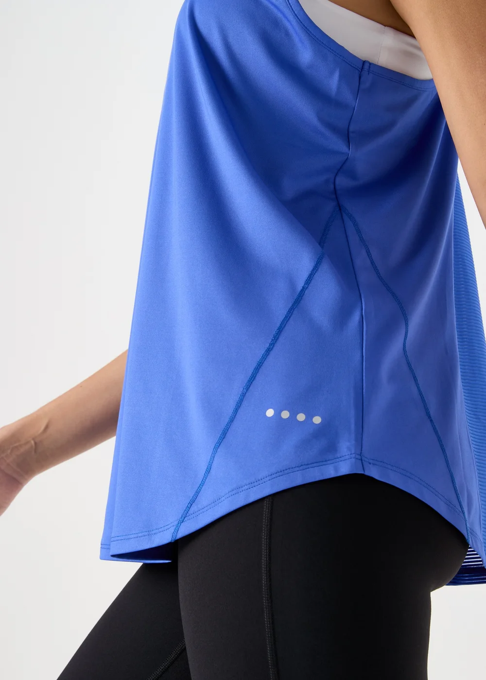 Souluxe Blue Mesh Detail Vest - S Image 3