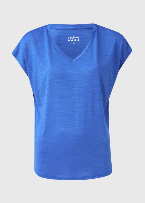 Souluxe Blue V Neck T-Shirt - S Image 5