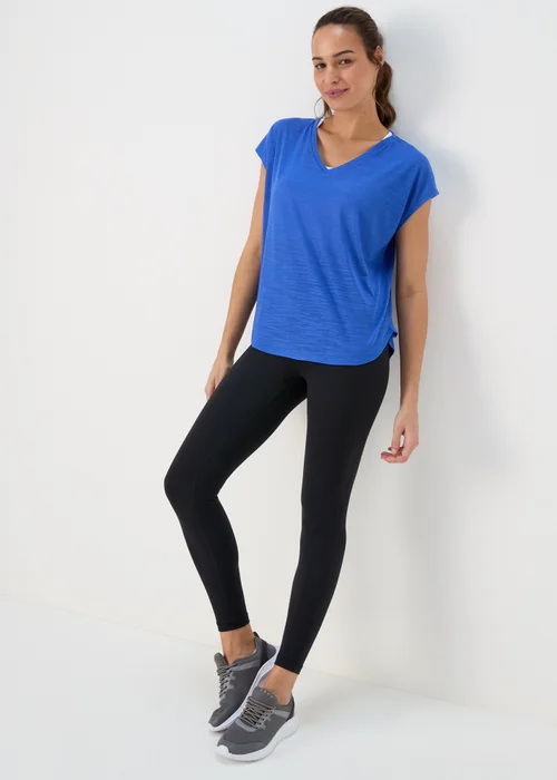 Souluxe Blue V Neck T-Shirt - S Image 4
