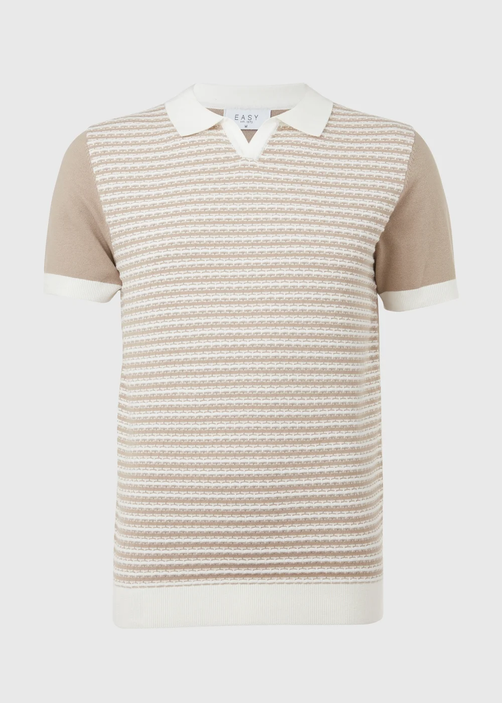 Stone Smart Textured Knitted Polo Shirt - S Image 5