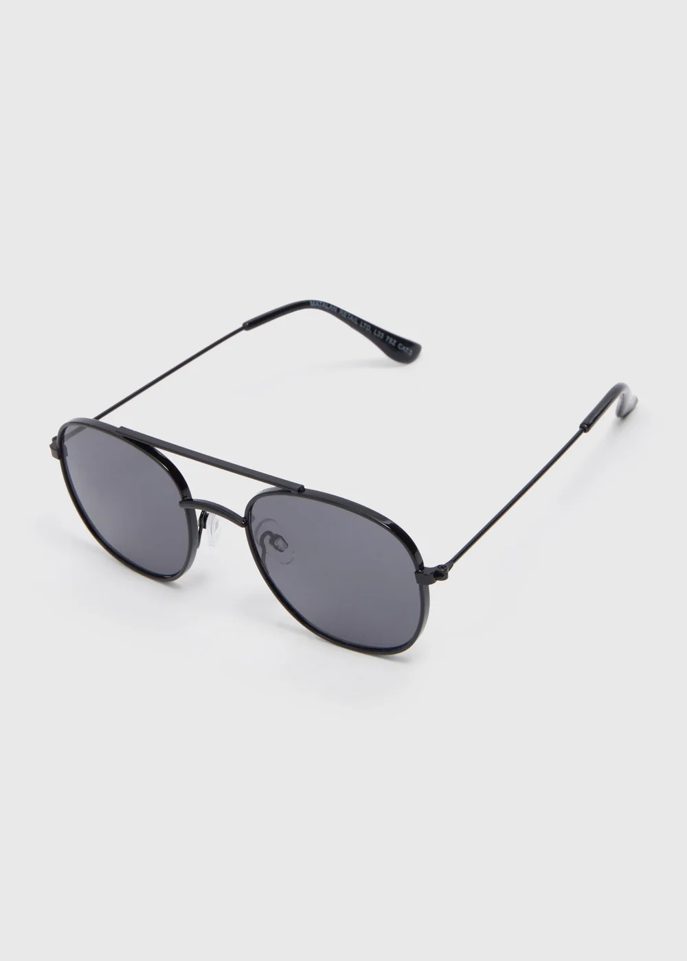 Kids Black Aviator Glasses (3+yrs) - One Size Image 1