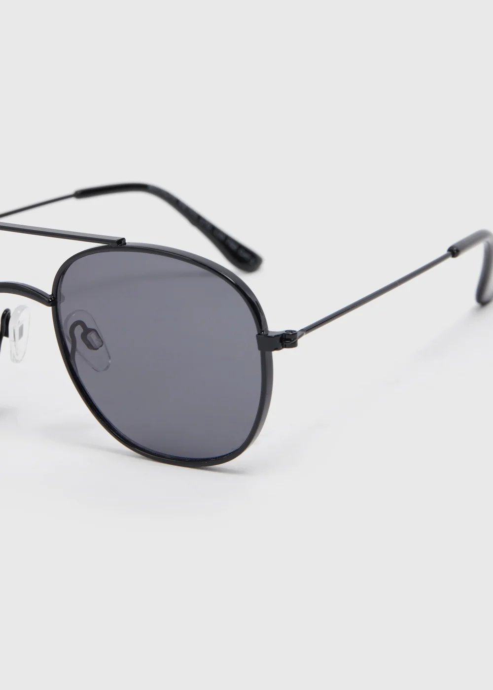 Kids Black Aviator Glasses (3+yrs) - One Size Image 2