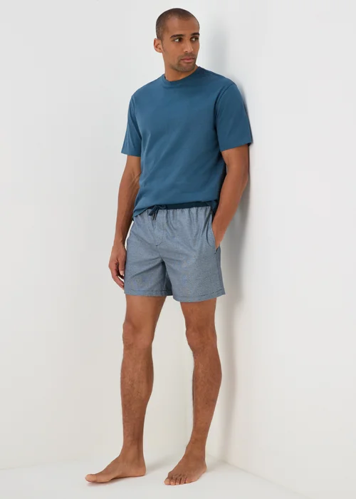 Navy Print Shorts - S Image 3