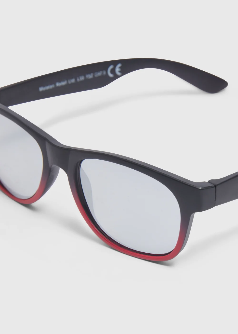 Boys Red Black Ombre Aviator Sunglasses - One Size Image 2