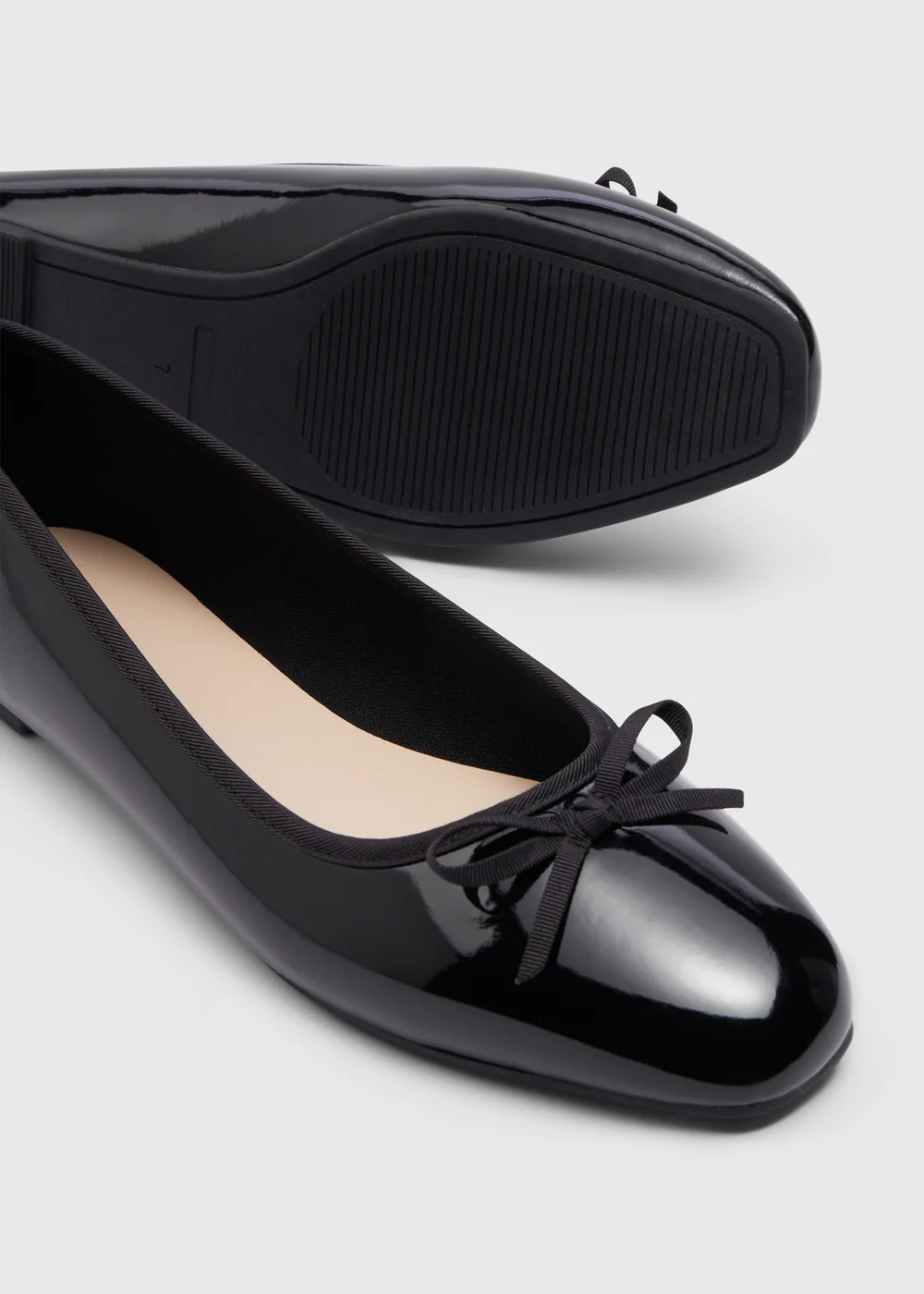 Black Glossy Ballet Flats - 3 Image 2