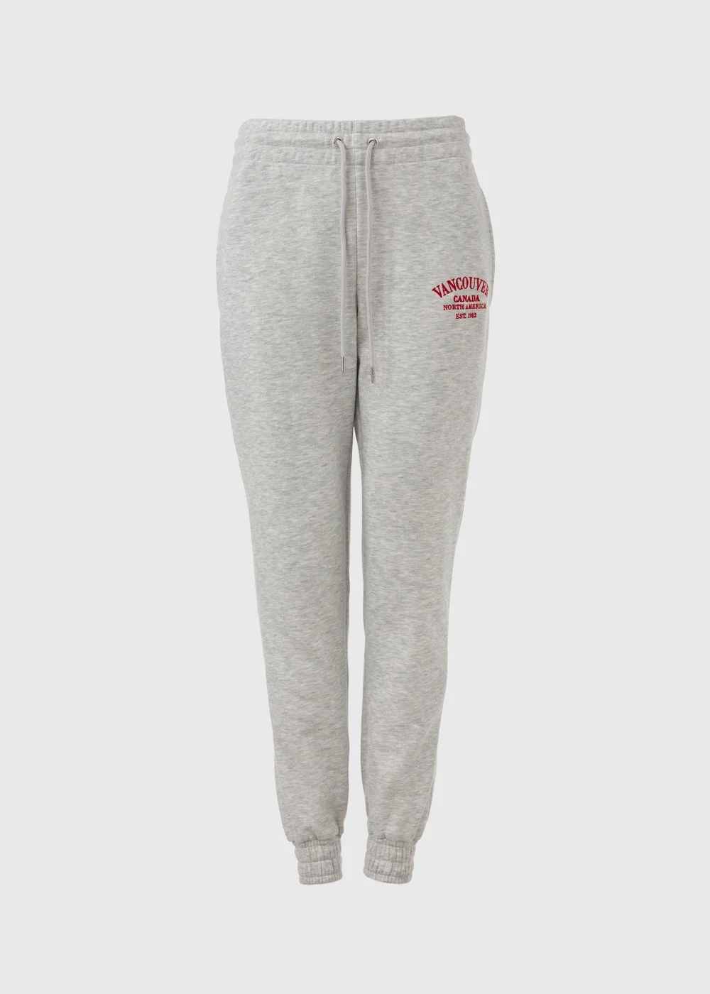 Grey Marl Collegiate Joggers - Small Image 5