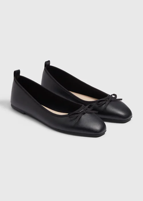 Black Ballet Flats - 3 Image 1