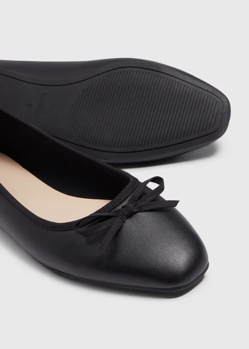 Black Ballet Flats - 3 Image 2