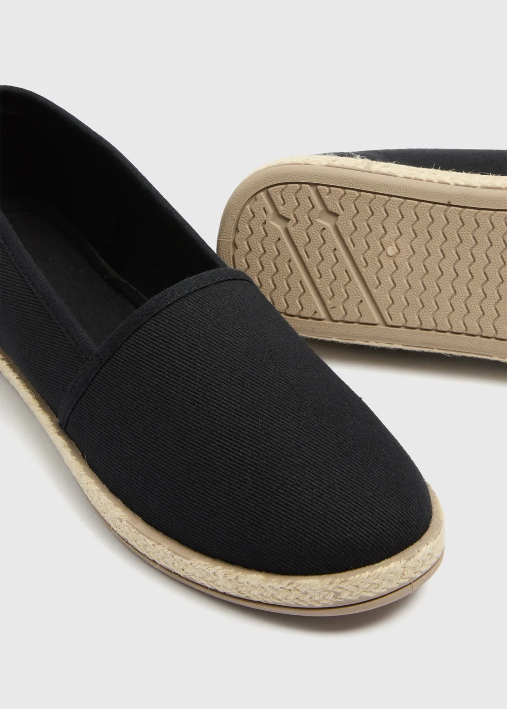 Black Basic Ballet Espadrille - Size 3 Image 2