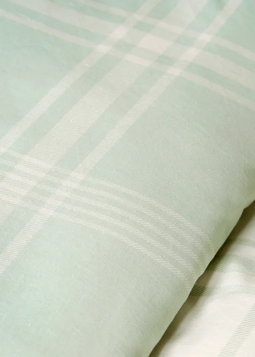 Blue Check Print Duvet Set - Single Image 3