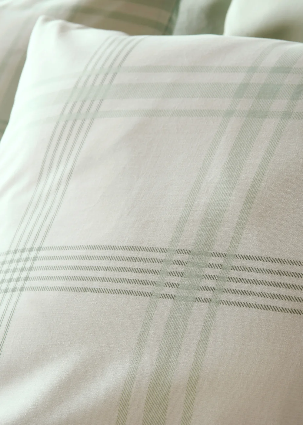 Blue Check Print Duvet Set - Single Image 2