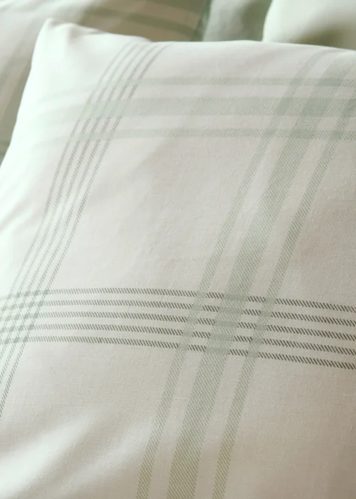 Blue Check Print Duvet Set - Single Image 2