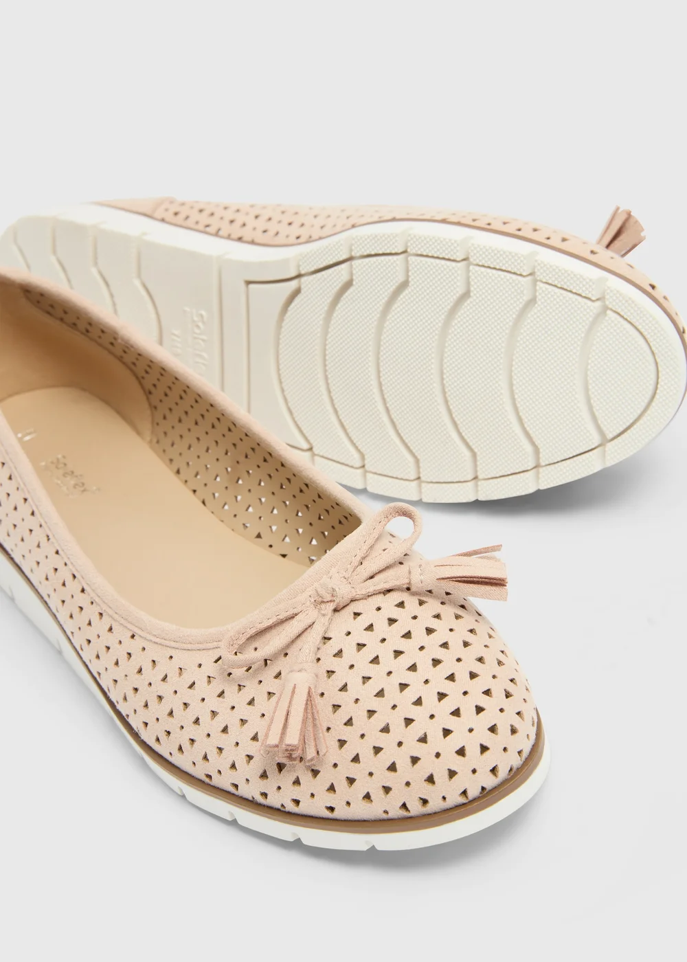 Nude Laser Cut Sandals - Size 3 Image 2