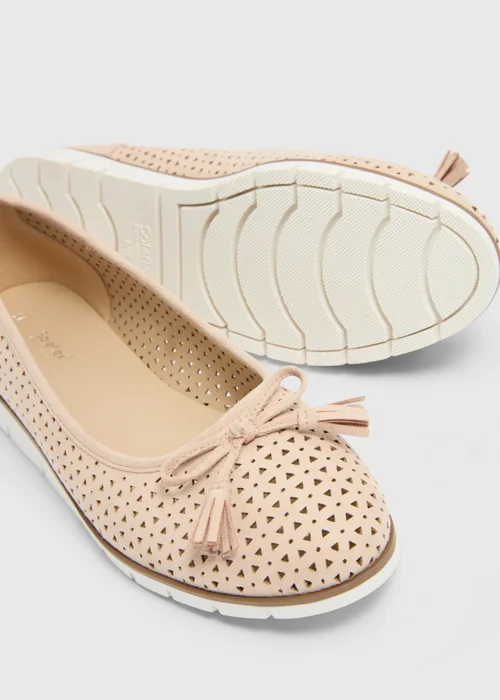 Nude Laser Cut Sandals - Size 3 Image 2