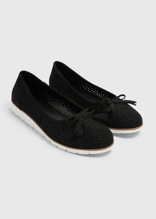 Black Laser Cut Shoes - 7 Image 1