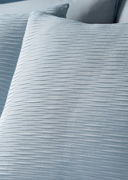 Blue Ruched Duvet Set - Double Image 2