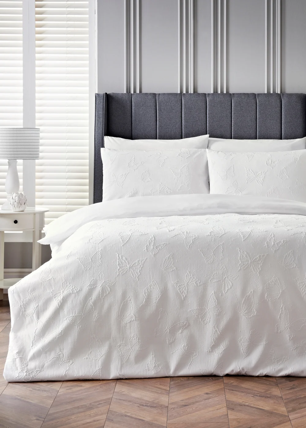 White Butterfly Duvet Cover - Single Image 1