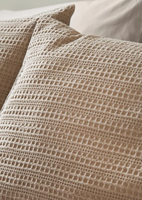 Natural Waffle 100% Cotton Duvet Set - Super king Image 2