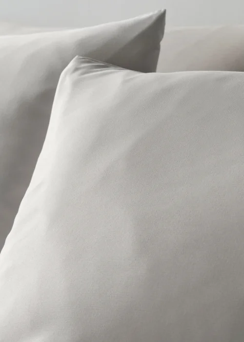 Grey Plain Dyed Duvet Set - Single Image 2