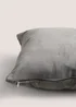 Charcoal Velvet Quilted Cushion (30cm x 50cm) Image 2