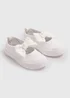 Girls White Broderie Bow Pumps (Younger 4-12) - Size 4 Infants Image 1