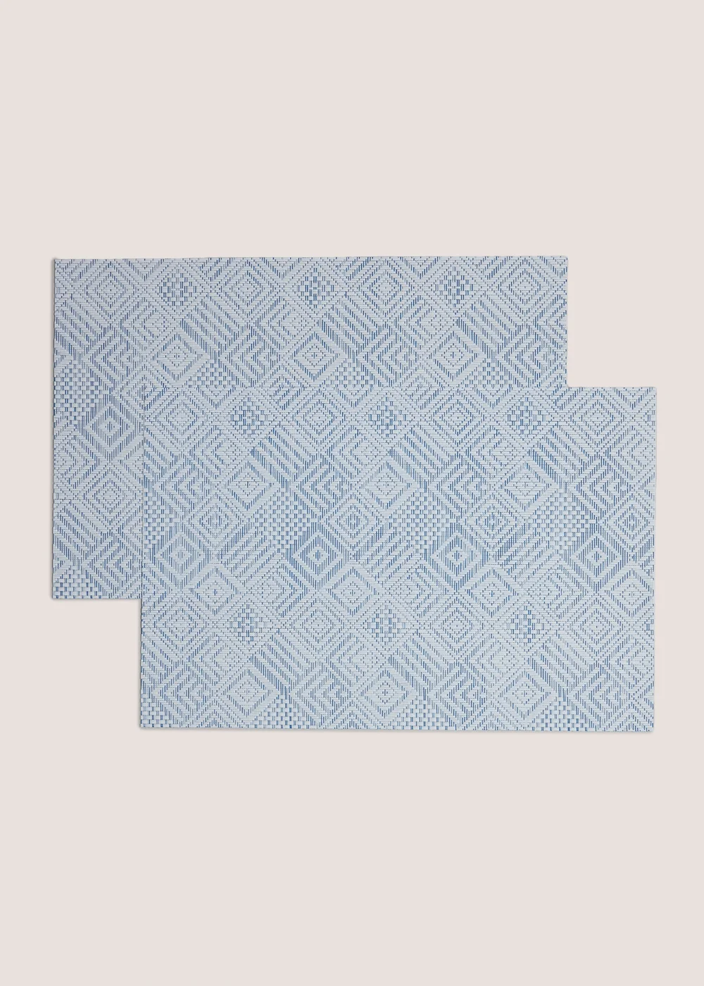 2 Pack Indigo Geo Print PVC Placemats (45cm x 30cm) Image 1