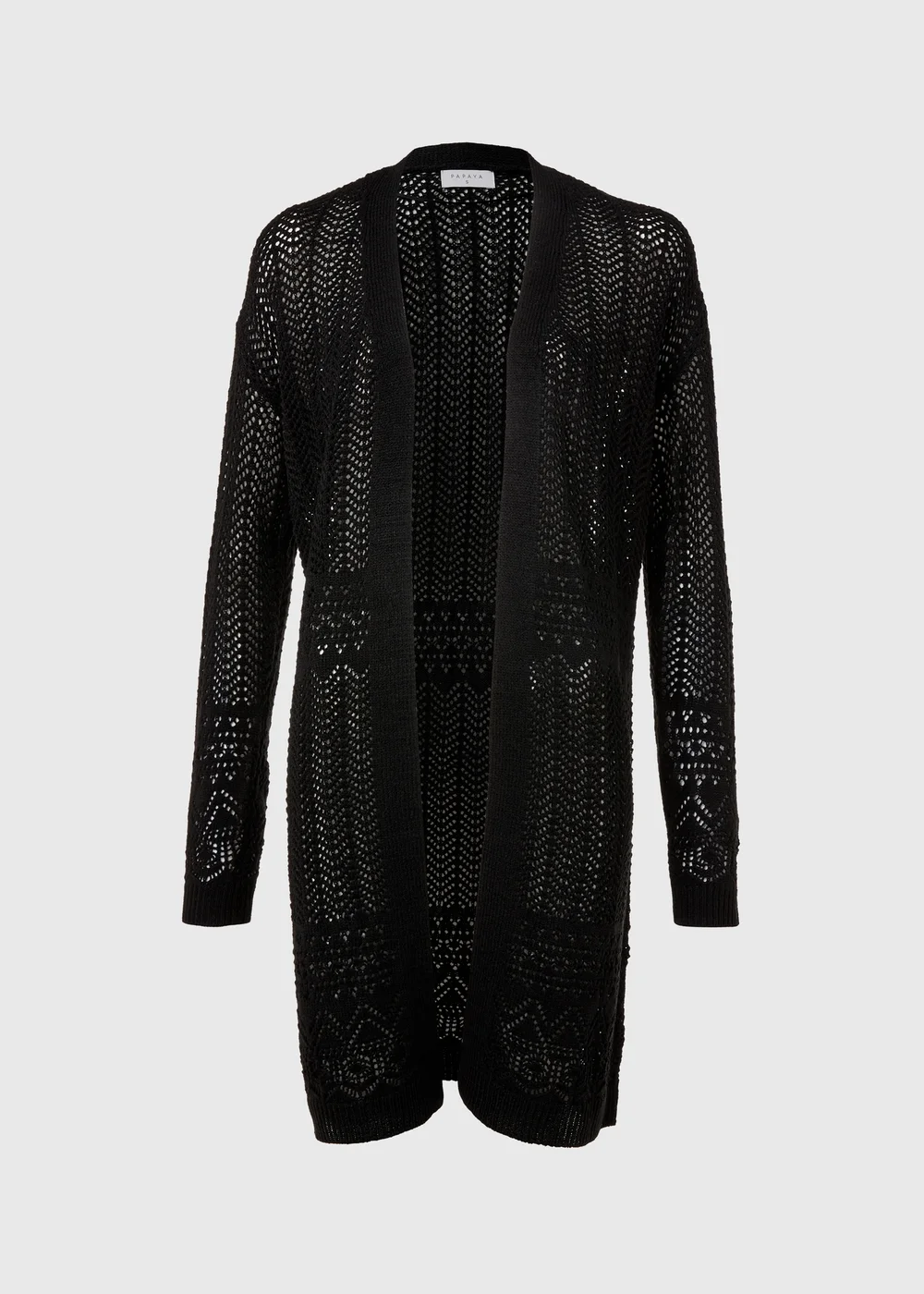 Black Pointelle Cardigan - S Image 7