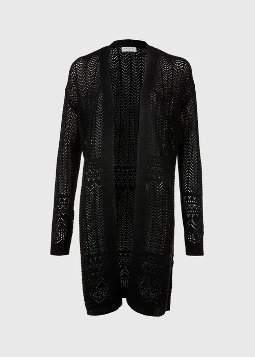 Black Pointelle Cardigan - S Image 7