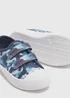 Boys Navy Camo Double Strap Trainers (Younger 4-12) - Size 4 Infants Image 2