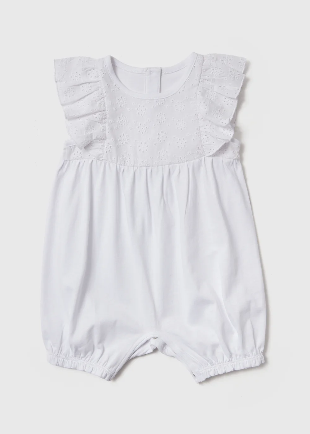 Baby White Printed Romper (Newborn-18mths) - 0-3 months Image 1