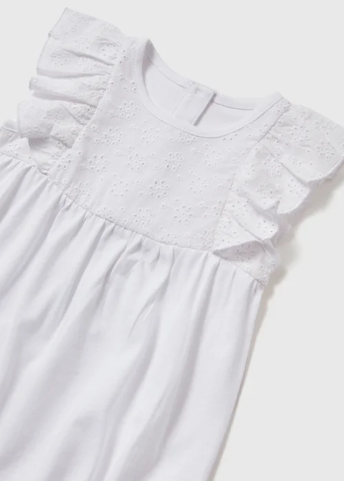 Baby White Printed Romper (Newborn-18mths) - 0-3 months Image 2