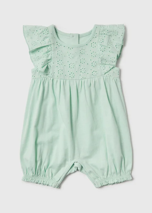 Baby Mint Printed Romper (Newborn-18mths) - 0-3 months Image 1