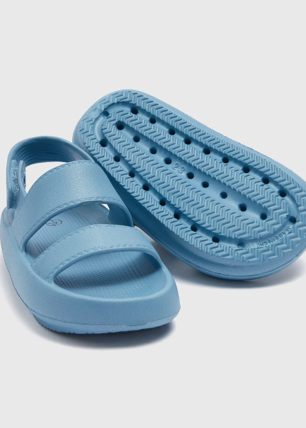 Boys Blue Strap Cloud Sliders (Younger 4-12yrs) - Size 4 Infants Image 2