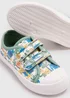 Boys Blue Safari PU Strap Trainers (Younger 4-12yrs) - Size 4 Infants Image 2