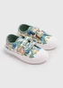 Boys Blue Safari PU Strap Trainers (Younger 4-12yrs) - Size 4 Infants Image 1