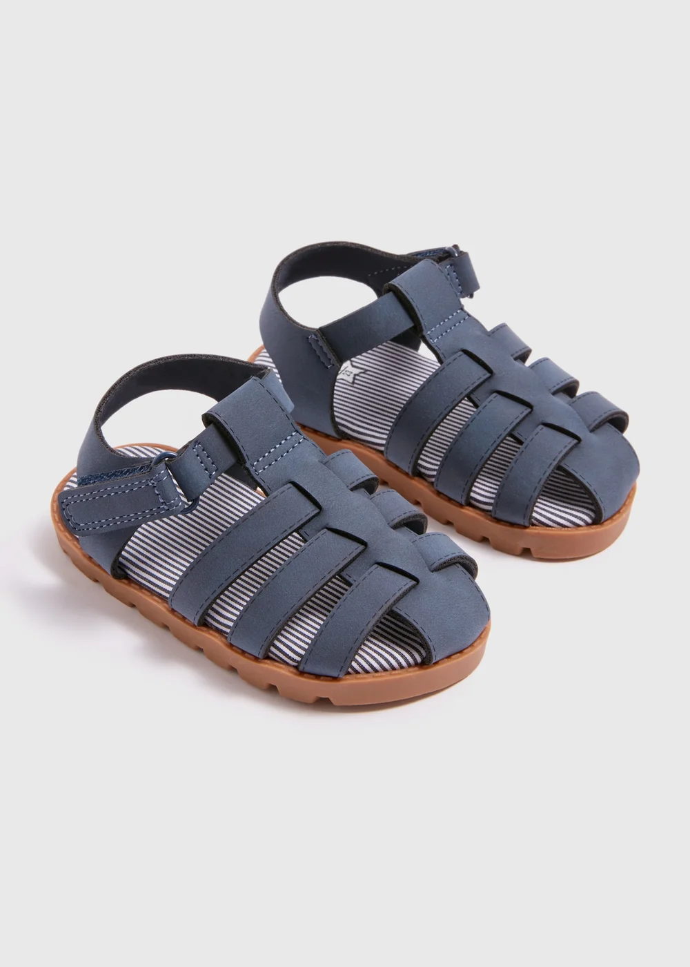 Boys Navy Caged Sandals (Younger 4-12) - Size 4 Infants Image 1
