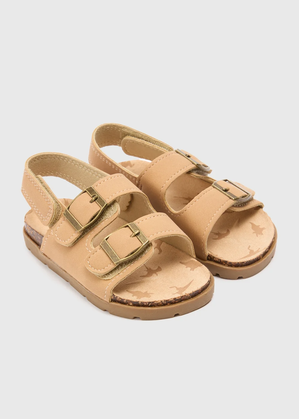 Boys Tan Foot Bed Sandals (Younger 4-12) - Size 4 Infants Image 1
