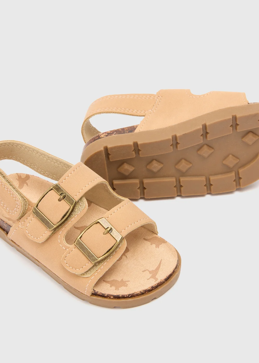 Boys Tan Foot Bed Sandals (Younger 4-12) - Size 4 Infants Image 2