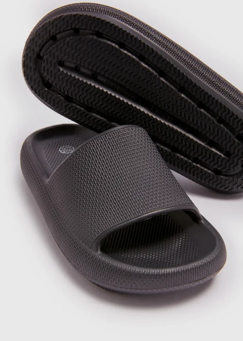 Boys Black Cloud Sliders (Younger 10/11-5/6 Older) - Size 1 - 2 Image 2