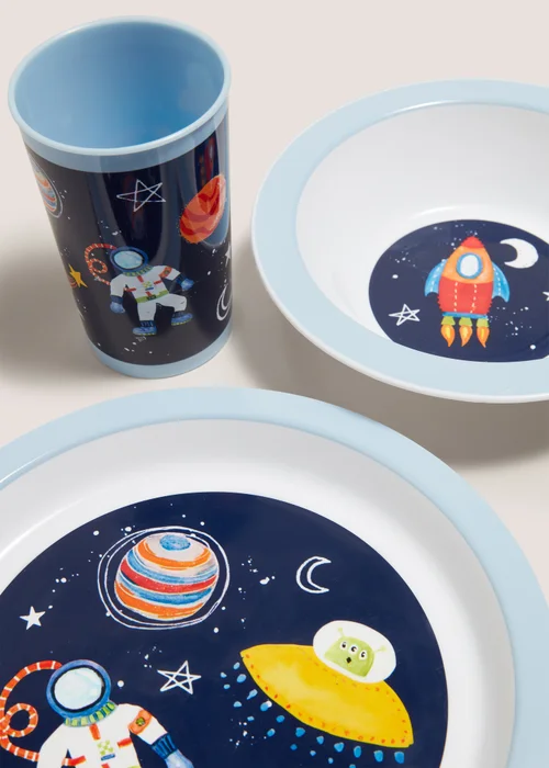 Kids 3 Piece Space Dinner Set Image 2
