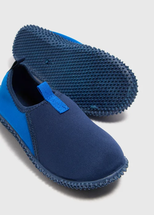 Boys Navy Swim Shoes (Younger 10-Older 5) - 1 Image 2