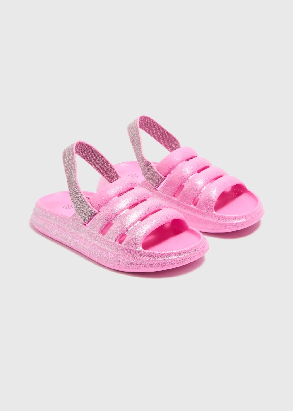 Girls Pink Back Strap Cloud Sliders (Younger 10/11-5/6 Older) - Size 1 - 2 Image 1