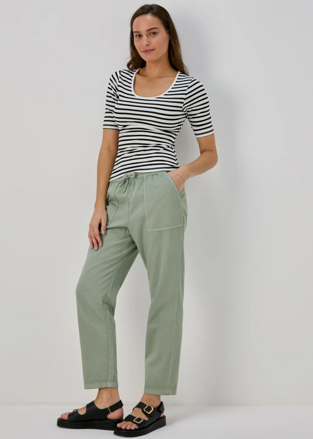 Sage Green Utility Joggers - 8 Image 1